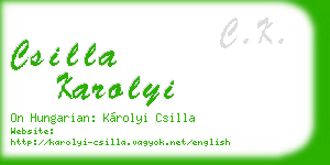 csilla karolyi business card